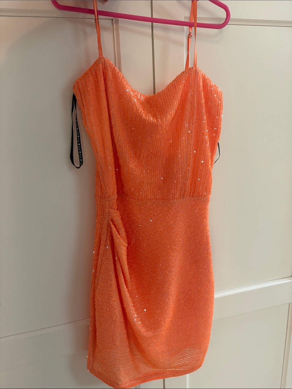 Orange Sequin KatieJNYC dress M